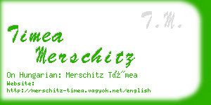 timea merschitz business card